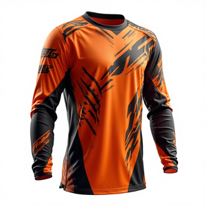 เสื้อเจอร์ซีย์แข่งรถมอเตอร์ไซค์แบบสปอร์ตสำหรับผู้ชาย สวมใส่สบาย ทนทาน ระบายอากาศได้ดี ออกแบบได้ตามต้องการ - Product Image 4