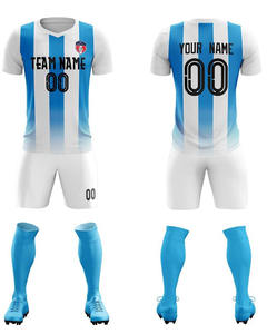 OEM ODM Servicio Uniforme de fútbol Nuevo diseño 100% Poliéster Ligero Secado rápido Transpirable Colores personalizados Logotipos Alta calidad Bajo - Product Image 3