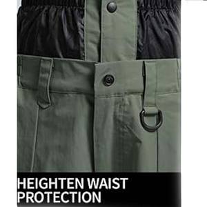 Pantalon décontracté respirant à taille haute pour homme Salopette multi-poches Fermeture éclair Street Trend Loose Baggy Stretchy Wide Leg Plus Size - Product Image 2