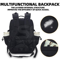 Sac tactique multifonctionnel avec poche avant à accès rapide et ceinture réglable Sac tactique avec intérieur spacieux