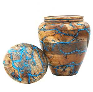 Adult Cremation <b>Wooden</b> <b>Urns</b> <b>for</b> <b>Ashes</b> Threaded Lid Funeral <b>Urn</b> <b>for</b> Human <b>Ashes</b> or Pet <b>Ashes</b> Container - Product Image 6