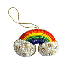 Handmade Handcrafted Embroidered Beaded Christmas Tree <b>Decorations</b> Christmas Ornaments Home & Garden <b>Festive</b> & Party ornaments - Product Image 6