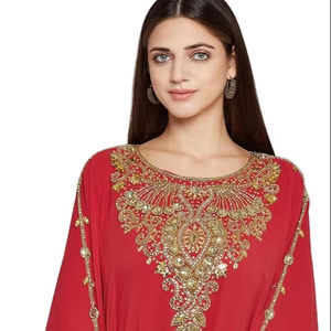 <b>Direct</b> Order <b>Beaded</b> Ball Gown Muslim Abaya Crystal Embellished Full-Length Solid Pattern Anti-Static Feature Floor-Length - Product Image 1