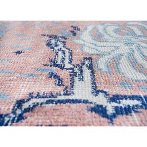 Tapis en laine noué à la main bleu vintage 9x12, motif floral, grande surface pour usage domestique - pour entrée, couloir, pièce rectangulaire Pae-2122 - Product Image 3