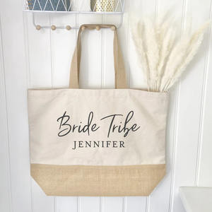 Sac fourre-tout en toile de jute et de coton biodégradable personnalisé EcoBlend Sac à fermeture éclair réutilisable et écologique pour femmes à la mode - Product Image 2