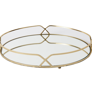 Bandeja de Servicio de Aluminio de Alta Calidad, Tamaño Personalizado, Acabado Bronce Dorado, Diseño Clásico, para Hogar, Hotel, Restaurante, Ocasiones de Comida, QAMAR - Product Image 6