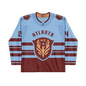 Maillot de hockey sur glace personnalisé Atlanta HC Waffle Squad Buck's Head, uniforme d'équipe professionnel sublimé, nom et numéro personnalisés - Product Image 1