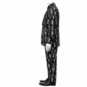 Traje de Hombre de Poliéster Viscosa Antiencogimiento con Estampado por Descarga, Tela Duradera, Textura Suave, Ropa Formal, Fabricación Personalizada S - Product Image 5