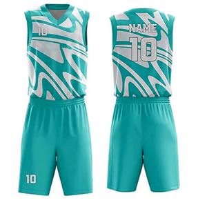 Ensemble d'uniformes de basket-ball d'été respirants à sublimation personnalisée pour adultes chemise et short en jersey à quantité minimale de commande basse pour les équipes - Product Image 2