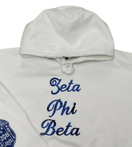 Conjunto Deportivo Azul Rey de la Hermandad Zeta Phi Beta 1920 para Mujer, Sudadera con Capucha y Pantalones de Felpa Bordados, Traje Deportivo Griego de Dos Piezas - Product Image 6