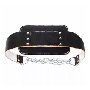 Cinturón de Cuero de Primera Calidad para Dominadas, Flexiones y Entrenamiento de Fuerza con Pesas, Ajustable, con Cadena de Acero Resistente - Product Image 5