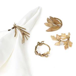 แหวนผ้าเช็ดปากโลหะสำหรับตกแต่งโต๊ะรับประทานอาหารแหวนผ้าเช็ดปากทรงกลมสีทองสำหรับตกแต่งโต๊ะในงานแต่งงาน - Product Image 6