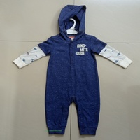 Combinaison bébé unisexe en coton biologique 100% tricoté, 200 g/m², impression personnalisée, fermeture éclair YKK, manches courtes ou longues, col rond