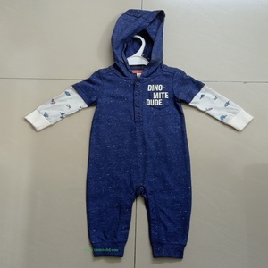 Combinaison pour bébé unisexe 100% coton biologique 200 Gsm Impression personnalisée Appliqué Broderie Manches courtes Manches longues Col rond Combinaisons pour bébé garçon unisexe - Product Image 2