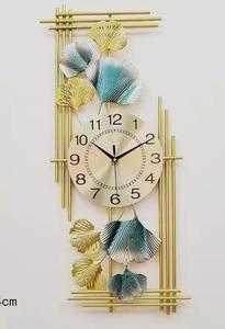 Chiffres classiques décor à la maison forme ronde Antique industriel fer métal Grain verre trempé horloge murale - Product Image 2
