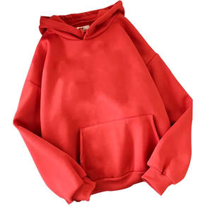 Drop Shoulder No <b>String</b> 450GSM 400GSM 500GSM Pullover Hoodie Double Layered Cotton Fleece Custom Heavyweight Thick Hoodie - Product Image 3