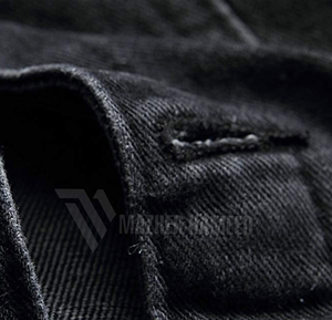 Hot Selling 2025 <b>Men</b> Jeans <b>Jackets</b> Low Moq <b>Men</b> Winter <b>Jacket</b> Low Price Black <b>Denim</b> <b>Jacket</b> Embossed logo - Product Image 5