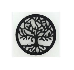 Dessous de plat moderne en métal enduit noir Design attrayant Prix bon marché Vente Nouveau dessus de table Pot en métal coulé Couleur noire Dessous de plat en métal - Product Image 1