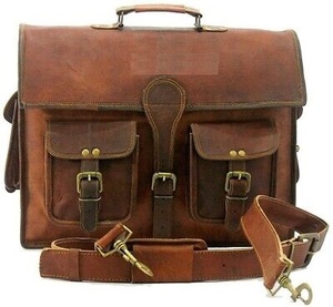 Bolso bandolera vintage de piel auténtica para hombre y mujer, bolso de hombro cruzado a precio competitivo - Product Image 6