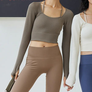 Camiseta sin mangas de alta calidad para mujer, diseño acanalado, cómoda tela de algodón transpirable, Top corto de talla estadounidense para mujer, camiseta sin mangas OEM ODM personalizada - Product Image 4