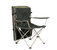 Chaise de plage avec auvent de protection solaire, support 330 LBS, chaise de camping pliable avec auvent et porte-gobelet, poche latérale pour le camping, la plage, la pêche