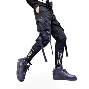 Techwear กางเกงนินจากางเกงคาร์โก้พร้อมริบบิ้นสำหรับผู้ชายกางเกงฮิปฮอปกันน้ำแนวสตรีทแวร์แนวสตรีทแวร์แนวสตรีทแวร์แนวสตรีทแวร์ไซเบอร์พังค์กางเกงคาร์โก้ - Product Image 1