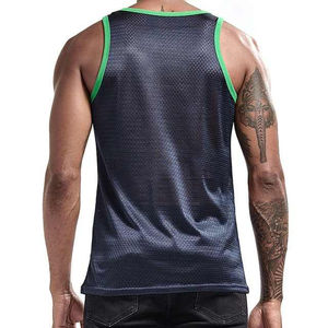 Más vendidos hombres gimnasio malla Stringer chaleco transpirable nuevos diseños verano ventilación invierno aislamiento camiseta sin mangas precio al por mayor - Product Image 6