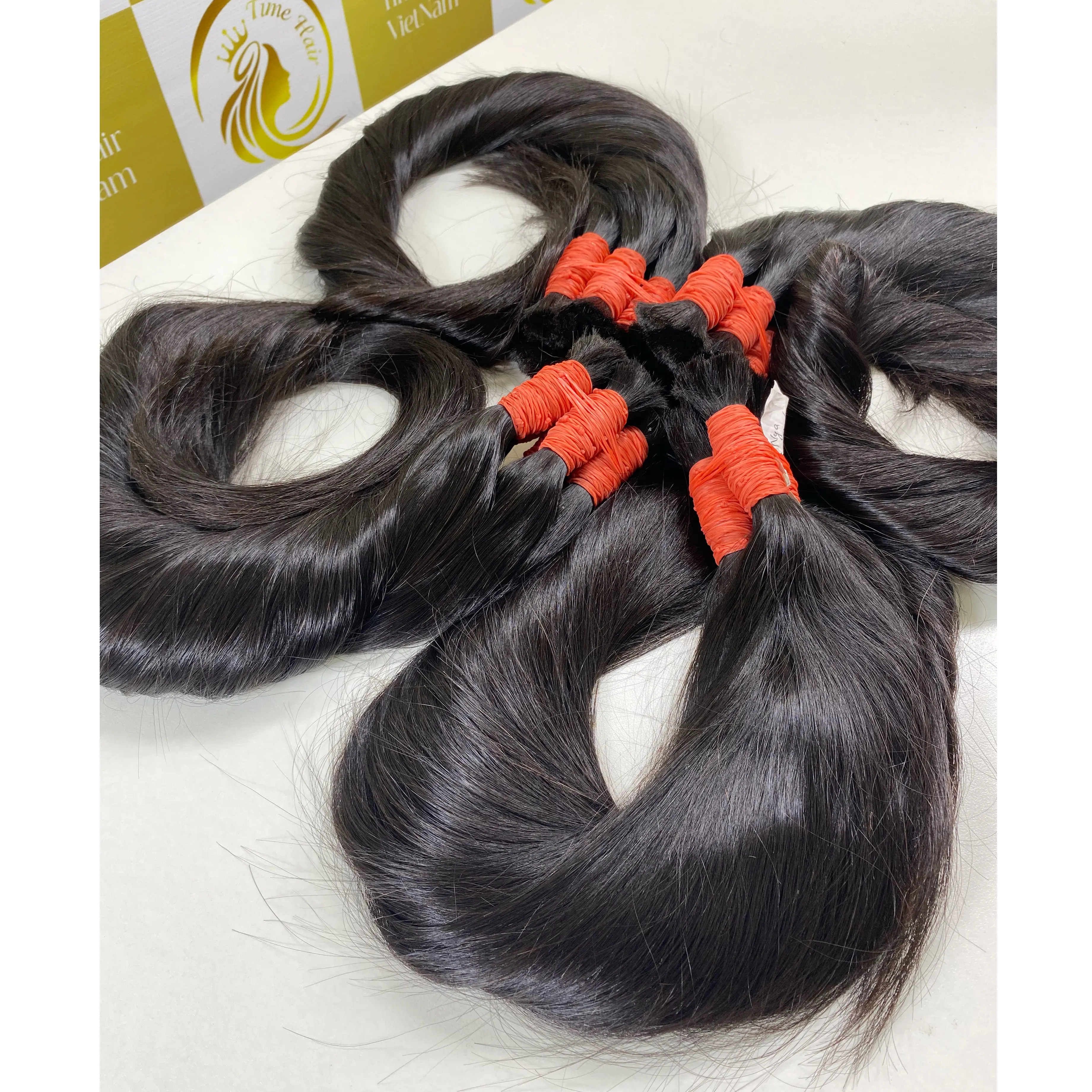Natural Black Virgin Raw Material Bulk Straight European Russia Extensions Cuticle Aligned Unprocessed Vietnamese for Dyeing