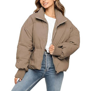 Veste d'hiver légère pour femmes en gros, veste matelassée courte surdimensionnée pour femmes, manteau d'hiver matelassé tendance, vêtements d'extérieur - Product Image 1