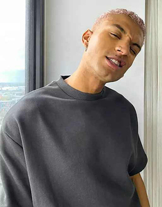 Camisetas al por mayor lisas, conjunto corto de sudor, conjunto de 2 piezas, conjuntos de camisetas y pantalones cortos para hombre, Camiseta de algodón de gran tamaño lavada para hombre, polos - Product Image 6