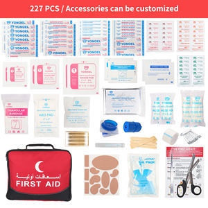 227 Uds Oriente Medio cuidado médico botiquín de primeros auxilios de emergencia portátil impermeable botiquín de primeros auxilios para viajes al aire libre coche familia senderismo - Product Image 3