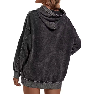 High Quality 100% Cotton Waterproof Winter Unisex Streetwear Shoulders Regular Fit Pullover Hoodies Hot Selling Plain Plus Size - Product Image 4