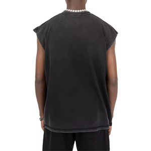 Logo personnalisé Débardeurs Vente en gros Gym Débardeur Hommes Casual PRINT Summer XXL OEM Anti Vest Style Sportswear Pattern Hooded Wear Neck - Product Image 3