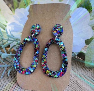 Pendientes de Resina Bordados a Mano, Joyería de Moda de Acero Inoxidable para Mujeres y Niñas, Estilo Clásico para Bodas, Alta Calidad - Product Image 3