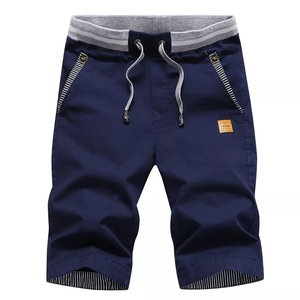 Pantaloncini da uomo in cotone e lino stile sportivo pantaloncini Cargo Casual decorazioni con Logo 2XL tessuto/maglia in poliestere nuovissima moda estiva - Product Image 5