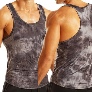 OEM Custom logo <b>Men's</b> Plain Dyed <b>Tank</b> <b>Tops</b> Gym Fitness Workout Singlet Bodybuilding Stringer Sleeveless TEE Shirt - Product Image 6