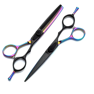 Juego de Tijeras de Peluquería Profesionales de Alta Calidad, Acero Inoxidable, para Diestros, Mango Mediano, Hoja Afilada de Goma - Product Image 1