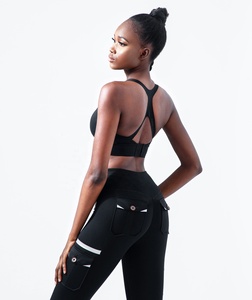 Conjunto de Ropa Deportiva para Yoga, Transpirable, Sin Costuras, Levanta Glúteos, Leggings y Sujetador Deportivo, Talla Grande, Color Sólido, 1 Pieza - Product Image 2