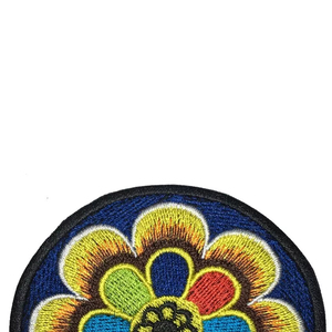 Logo de fleur personnalisé brodé patchs en chenille à la main à coudre Badges-Prix de gros quantité minimale de commande bas couleurs et tailles personnalisées - Product Image 3