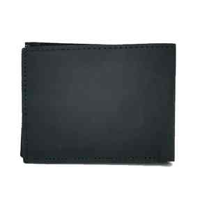 Portefeuille en cuir pour homme de haute couture, 100% cuir véritable garanti, doublure en polyester confortable et légère, décoration boutonnée - Product Image 2