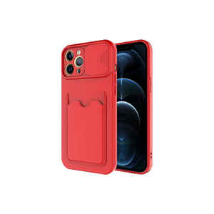 Coque en silicone premium Netzy pour iPhone 12 Pro Rouge Série SAFA Kartix Coque de téléphone portable en silicone souple 6 Plus 7 Plus 11Pro 14 Plus - Product Image 1