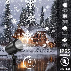 Luz de proyección de copos de nieve de Halloween y Navidad con control remoto para exteriores, decoración de césped, luz LED impermeable - Product Image 6