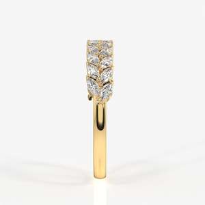 14K Gold Wedding Band with Marquise Cut Lab Grown Diamond Diamond <b>Rings</b> Product Category - Product Image 3