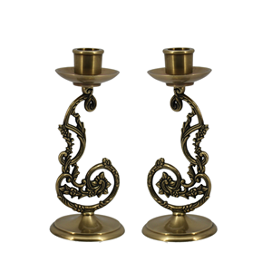 Soporte chapado en oro de metal con forma personalizada, portavelas de estatua de diseño extranjero para fiesta de boda y decoración del hogar - Product Image 6