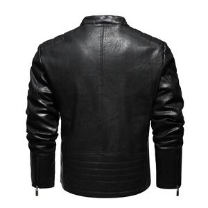 Chaqueta de motorista de cuero para hombre, chaqueta Parka de Material de alta calidad, abrigo de motocicleta para hombre 2025, el mejor proveedor OEM ODM - Product Image 4