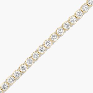 Pulsera clásica de tenis con diamantes de moissanita de 3 MM para mujer, oro rosa 925/plata, oro de 10 quilates, uso diario, regalo de celebraciones para - Product Image 1
