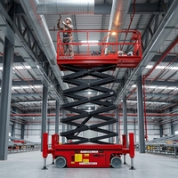 Plateforme élévatrice à ciseaux électrique autopropulsée CE 320 kg 6 m 8 m 10 m 12 m pour centre de distribution