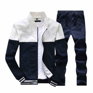 Chándales de 2 uds para hombre, trajes casuales deportivos de manga larga, chándal elegante personalizado para correr para hombre - Product Image 5