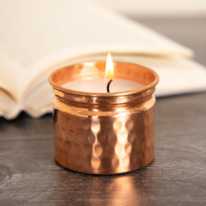 Bougies de pot martelées en cuivre de vente chaude à un prix abordable de l'Inde pour la décoration de la maison de Noël et le but de cadeaux - Product Image 2