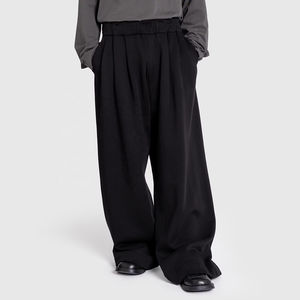 2025 personnalisé hommes poids lourd français éponge survêtement pantalon 400 Gsm 500 Gsm Baggy Double taille évasée droite Hip Hop léger - Product Image 2